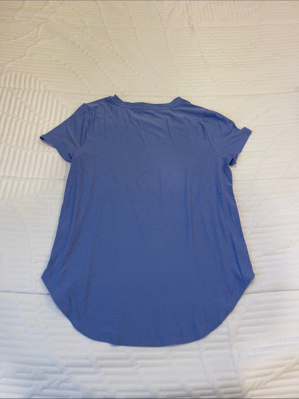 Classic Scoop Hem Women's T‑Shirt in Periwinkle Blue - Picture 2 of 4